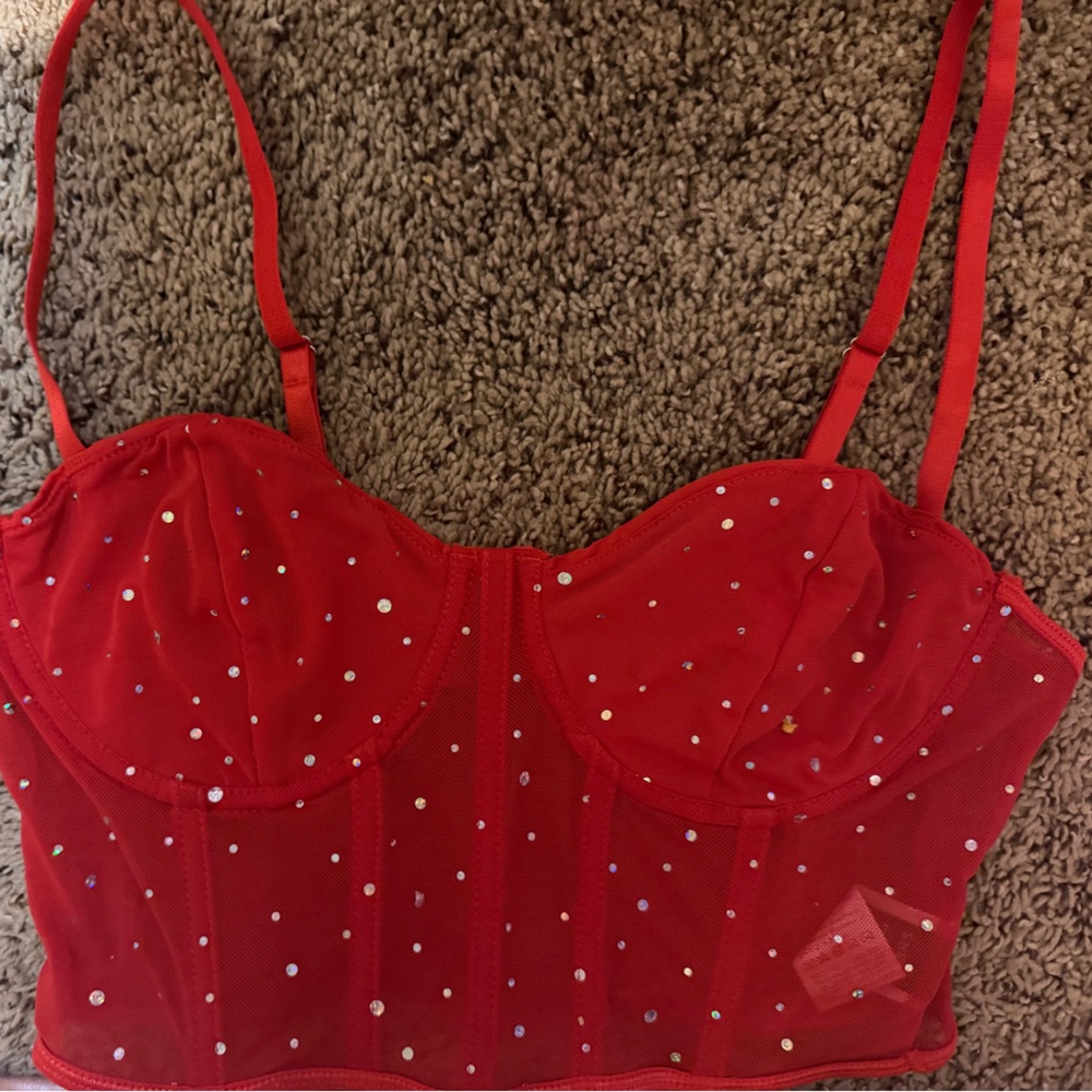 Rhinestone Sexy Red Corset (Valentine’s Day?;)